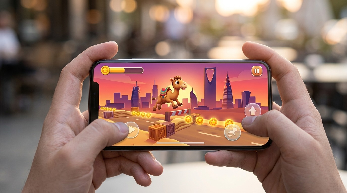 A branded mini game on a phone